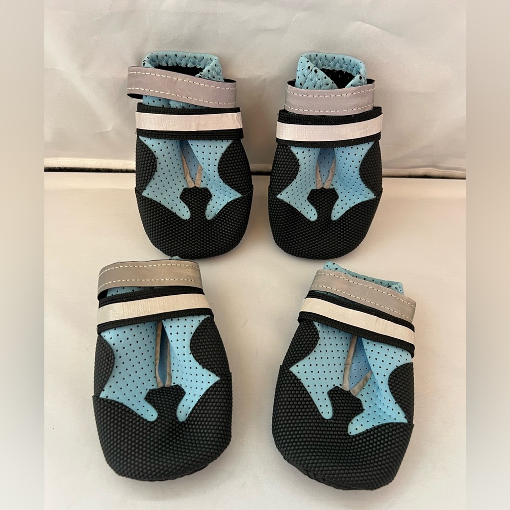 Blue and Black Dog Booties